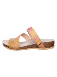 Think! Skórzane klapki w kolorze pomarańczowym ze wzorem rozmiar: 39. Pomarańczowe klapki Think!, bez wzorów, klasyczne, z otwartym noskiem, bez obcasa, bez zapięcia. Za 173.99 zł.