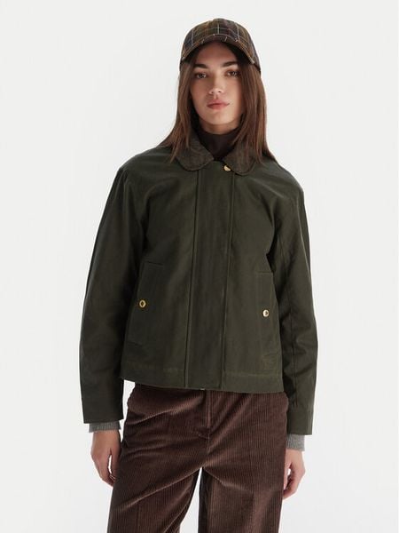 Hunter Kurtka przejściowa Leith HARW0065251 Zielony Oversize. Zielone kurtki Hunter, xs, bez wzorów, z bawełny, bez kaptura. Za 999.99 zł.
