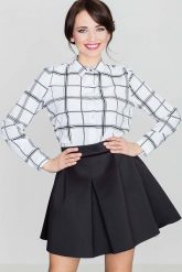 Czarna Rozkloszowana Mini Spódnica z Szeroką Plisą. Czarne spódnice Katrus, m, bez wzorów, z materiału, mini, plisowane. Za 179.00 zł.
