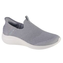 Tenisówki Skechers Model Slip-ins: Sumit Kolor Szary. Szare trampki Skechers, bez wzorów, z tkaniny, sportowe, bez zapięcia. Za 379.99 zł.