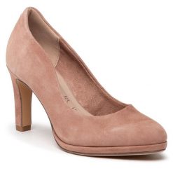 Czółenka Tamaris. Czerwone czółenka Tamaris, bez wzorów, bez obcasa, bez zapięcia. Za 303.99 zł.