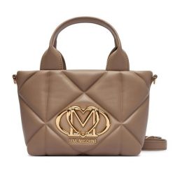 Torebka LOVE MOSCHINO. Brązowe torebki klasyczne Love Moschino, bez wzorów, klasyczne, bez dodatków. Za 949.99 zł.