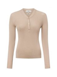 IPURI Sweter z dzianiny Kobiety Lyocell beżowy, XL. Brązowe swetry IPURI, uniwersalny, bez wzorów, z bawełny, eleganckie, bez ramiączek. Za 199.95 zł.