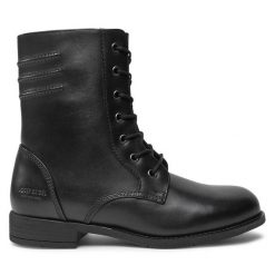 Botki Josef Seibel. Czarne botki Josef Seibel, bez wzorów, bez obcasa, na płaskiej podeszwie, bez zapięcia. Za 349.99 zł.