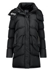 Geographical Norway Płaszcz pikowany "Dalmira" w kolorze czarnym rozmiar: L. Czarne płaszcze Geographical Norway, l, bez wzorów, bez kaptura. Za 389.08 zł.