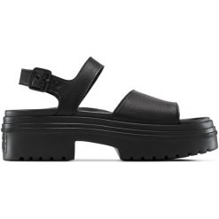 Sandały Converse Chuck Tlr As Lugged Heel Sandal. Czarne sandały Converse, bez wzorów, z materiału, bez obcasa, bez zapięcia. Za 390.00 zł.