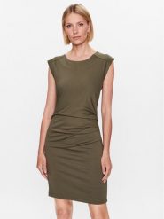 Kaffe Sukienka koktajlowa India 501002 Zielony Slim Fit. Zielone sukienki Kaffe, xl, bez wzorów, z syntetyku, wizytowe, bez kołnierzyka, bez ramiączek. Za 219.99 zł.