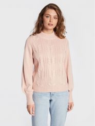 Brave Soul Sweter LK-286SAHARA Różowy Regular Fit. Czerwone swetry Brave Soul, m, bez wzorów, z syntetyku, bez ramiączek. Za 59.99 zł.