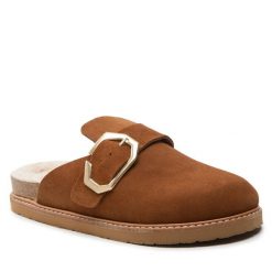Kapcie Genuins. Brązowe kapcie Genuins, bez wzorów. Za 209.99 zł.