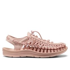 Damskie sandały turystyczne Keen Uneek. Czerwone sandały Keen, bez wzorów, bez obcasa, bez zapięcia. Za 546.50 zł.