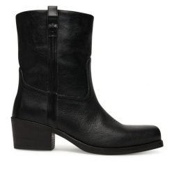 Botki Weekend Max Mara. Czarne botki Weekend Max Mara, bez wzorów, bez obcasa, na płaskiej podeszwie, bez zapięcia. Za 2,069.00 zł.