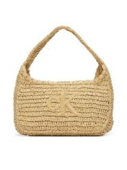 Calvin Klein Torebka Bold Ck Raffia Sm Shoulder Bag LV04F3449G Brązowy. Brązowe torebki klasyczne Calvin Klein, bez wzorów, z syntetyku, bez dodatków. Za 409.99 zł.