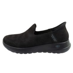 Buty Skechers Go Walk Joy 124665/BBK czarne. Czarne buty treningowe bez wzorów, z materiału, bez zapięcia. W wyprzedaży za 373.21 zł.