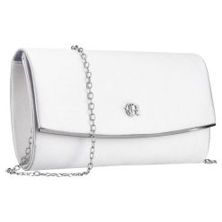 Kopertówka damska wykonana w srebrnym kolorze, zawieszona na srebrnym łańcuszku Rovicky R-XS028-3. Szare kopertówki ROVICKY, bez wzorów, z syntetyku, bez dodatków. Za 54.99 zł.