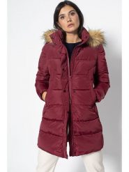 Northwood Płaszcz zimowy "Paula" w kolorze bordowym rozmiar: S. Czerwone płaszcze Northwood, na zimę, s, z aplikacjami, z puchu, bez kaptura. Za 239.99 zł.