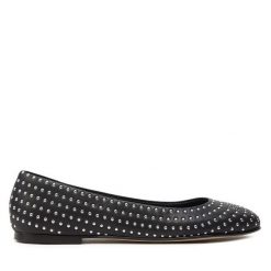 Baleriny KARL LAGERFELD. Czarne baleriny KARL LAGERFELD, bez wzorów, bez obcasa, bez zapięcia. Za 599.99 zł.