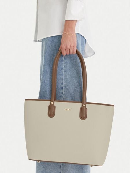 MEXX Torebka EO-MEXX-S-006-09 Écru. Białe shopper bag Mexx, bez wzorów, z materiału, bez dodatków. Za 165.99 zł.