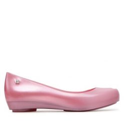 Baleriny Melissa. Czerwone baleriny Melissa, bez wzorów, bez obcasa, bez zapięcia. Za 299.99 zł.