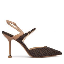 Szpilki Liu Jo. Brązowe szpilki Liu Jo, bez wzorów, bez obcasa, na szpilce, bez zapięcia. Za 729.99 zł.