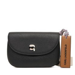 Torebka KARL LAGERFELD. Czarne listonoszki KARL LAGERFELD, bez wzorów, bez dodatków. Za 619.99 zł.