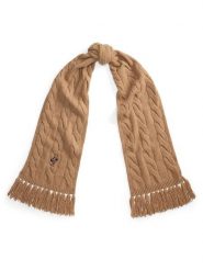 Polo Ralph Lauren Szalik 455P18119002 Brązowy. Brązowe szaliki i kominy Polo Ralph Lauren, bez wzorów, z wełny. Za 599.99 zł.