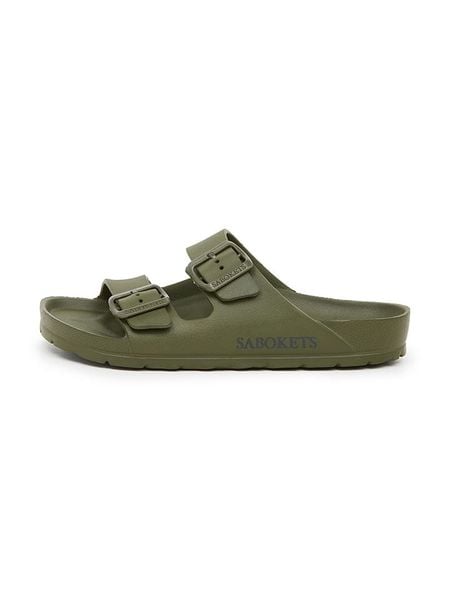 SABOKETS Klapki w kolorze khaki rozmiar: 37. Brązowe klapki SABOKETS, bez wzorów, klasyczne, z otwartym noskiem, bez obcasa, bez zapięcia. Za 149.95 zł.