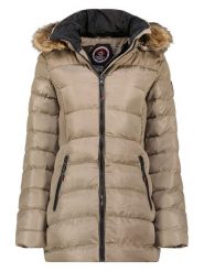 Canadian Peak Parka zimowa "Anieseak" w kolorze beżowym rozmiar: 140. Brązowe płaszcze Canadian Peak, na zimę, bez wzorów, bez kaptura. Za 260.99 zł.