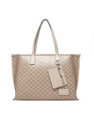 KARL LAGERFELD Torebka A1W30183 Beżowy. Brązowe shopper bag KARL LAGERFELD, bez wzorów, ze skóry, bez dodatków. Za 629.99 zł.
