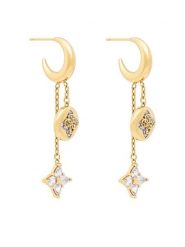 Guess Kolczyki JUBE06 471JW Złoty. Żółte kolczyki Guess, złote. Za 329.99 zł.