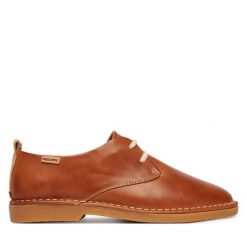 Półbuty Pikolinos. Brązowe półbuty wsuwane Pikolinos, bez wzorów, bez obcasa, na płaskiej podeszwie. Za 599.99 zł.