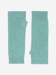Perfect Cashmere Kaszmirowe mankiety "Zoe" w kolorze turkusowym rozmiar: onesize. Niebieskie rękawiczki Perfect Cashmere, bez wzorów, z kaszmiru. Za 145.26 zł.