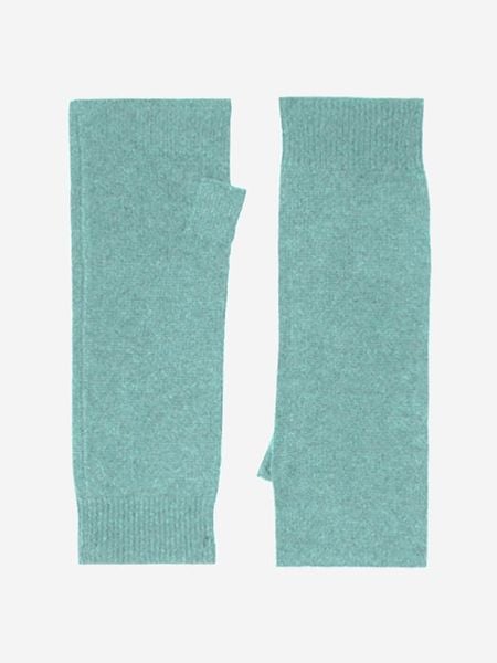 Perfect Cashmere Kaszmirowe mankiety "Zoe" w kolorze turkusowym rozmiar: onesize. Niebieskie rękawiczki Perfect Cashmere, bez wzorów, z kaszmiru. Za 145.26 zł.