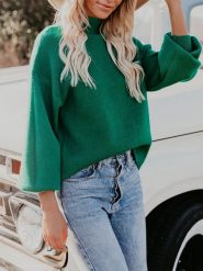 LA Angels Sweter w kolorze zielonym rozmiar: XL. Zielone swetry LA Angels, xl, bez wzorów, bez ramiączek. Za 153.45 zł.