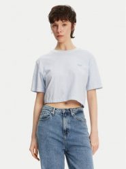 Tommy Jeans T-Shirt DW0DW20324 Błękitny Relaxed Fit. Niebieskie t-shirty Tommy Jeans, l, bez wzorów, z bawełny, bez kołnierzyka, bez ramiączek. Za 129.99 zł.