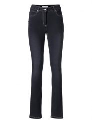 Heine Dżinsy - Slim fit - w kolorze granatowym rozmiar: 46. Niebieskie jeansy Heine, bez wzorów, klasyczne. Za 101.47 zł.