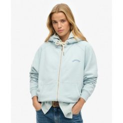 T-shirt raglan damski Superdry Essential Osz. Niebieskie t-shirty sportowe Superdry, bez wzorów, bez ramiączek. W wyprzedaży za 241.00 zł.