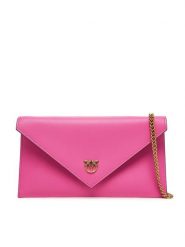 PINKO Torebka Flat Purse Mini AI 25-26 PCPL 105347 A0F1 Różowy. Czerwone kopertówki Pinko, bez wzorów, ze skóry, wizytowe, bez dodatków. Za 699.99 zł.