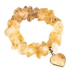 SAMBA Bransoletka cytryn serce. Pomarańczowe bransoletki Samba Gems, z bursztynem, metalowe. Za 338.00 zł.