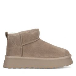 Śniegowce Badura. Szare śniegowce Badura, bez wzorów, bez zapięcia. Za 229.99 zł.