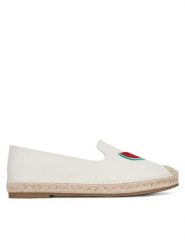 DeeZee Espadryle MXCR-232 Biały. Białe espadryle DeeZee, bez wzorów, z materiału, bez obcasa. Za 119.99 zł.