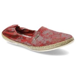 Czerwone Espadryle Lemar Damskie Wygodne Lekkie Buty. Czerwone baleriny Lemar, z aplikacjami, ze skóry, eleganckie, bez obcasa, na płaskiej podeszwie. Za 139.00 zł.