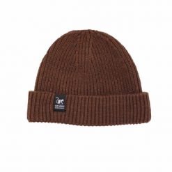 Czapka Docker – rozmiar uniwersalny – poliester z recyklingu (brązowa). Brązowe czapki z daszkiem SURF MONKEY, bez wzorów, z materiału. Za 119.95 zł.