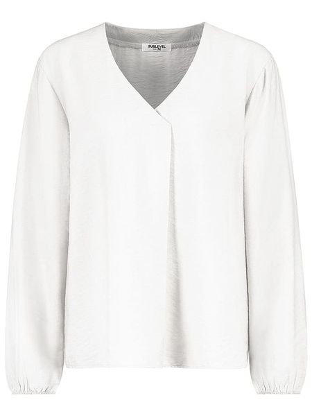 Sublevel Bluzka w kolorze białym rozmiar: M. Białe bluzki Sublevel, m, bez wzorów, bez kołnierzyka, bez ramiączek. Za 65.99 zł.