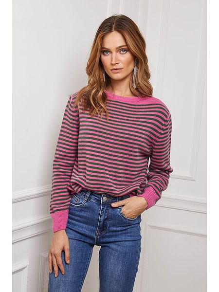 Joséfine Sweter "Astro" w kolorze różowo-zielonym rozmiar: S. Różowe swetry Joséfine, s, bez wzorów, z kaszmiru, bez ramiączek. Za 227.85 zł.