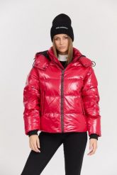 KARL LAGERFELD Czerwona damska kurtka Hooded Down Jacket. Czerwone kurtki KARL LAGERFELD, m, bez wzorów, z poliamidu. W wyprzedaży za 1,549.99 zł.