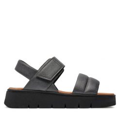 Sandały Geox. Szare sandały Geox, bez wzorów, bez obcasa, na płaskiej podeszwie, bez zapięcia. Za 369.99 zł.