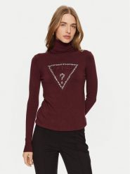 Guess Golf Piper W4BR03 Z2NQ2 Bordowy Slim Fit. Czerwone swetry Guess, xs, z aplikacjami, z wiskozy, bez ramiączek. Za 189.99 zł.