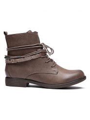 Foreverfolie Botki w kolorze brązowym rozmiar: 41. Brązowe botki Foreverfolie, z aplikacjami, bez obcasa, bez zapięcia. Za 159.95 zł.