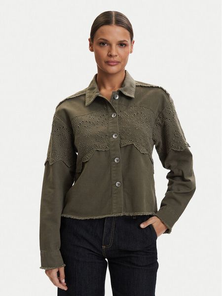 ONLY Kurtka przejściowa Elena 15232378 Zielony Regular Fit. Zielone kurtki ONLY, s, bez wzorów, z bawełny, bez kaptura. Za 202.99 zł.