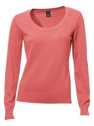 Heine Sweter w kolorze koralowym rozmiar: 42. Czerwone swetry Heine, bez wzorów, z bawełny, bez ramiączek. Za 78.99 zł.